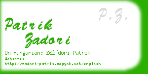 patrik zadori business card